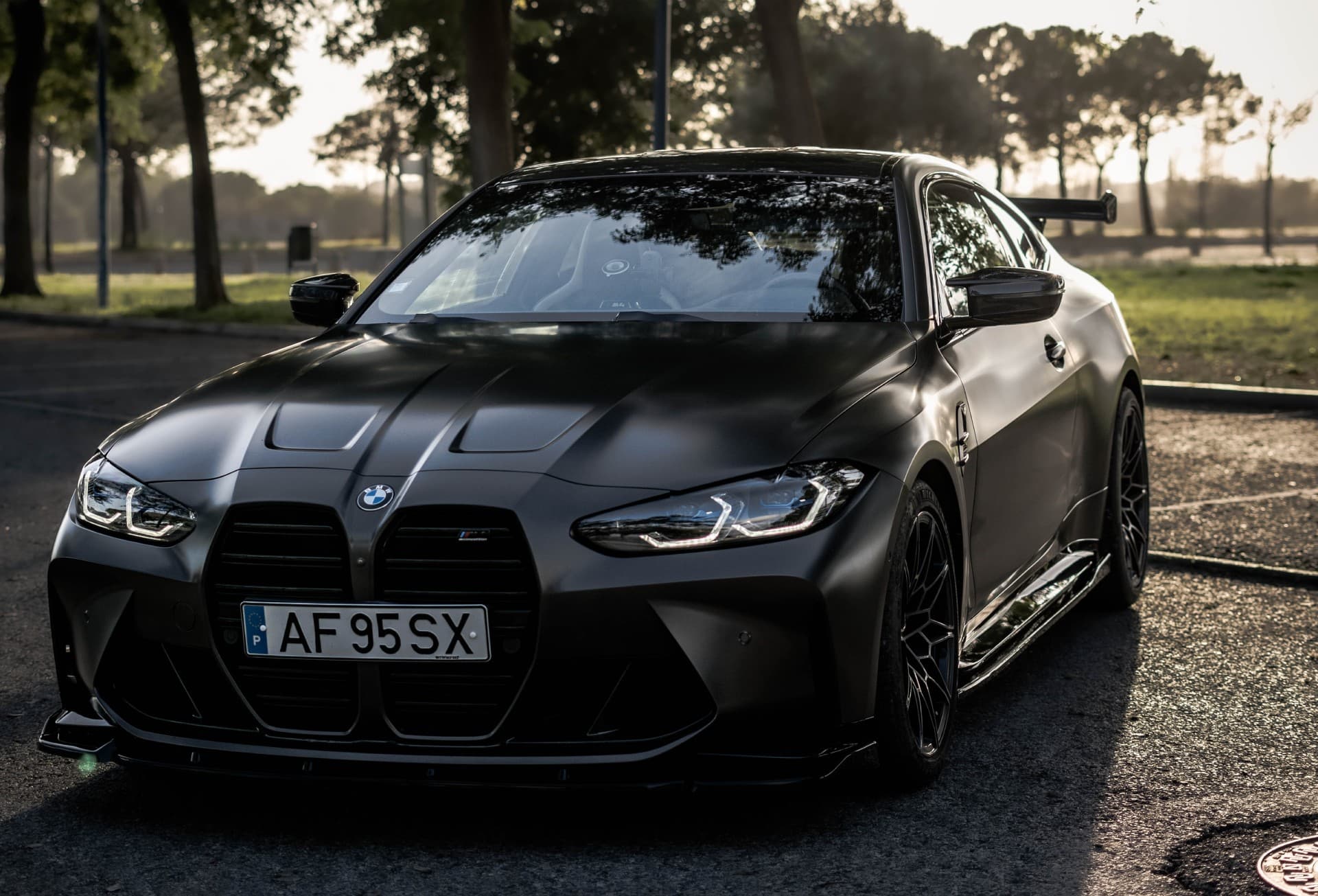 BMW M4 Competition front view - luxury car rental Algarve Lisbon Portugal